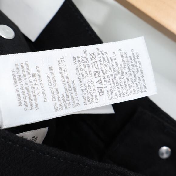 J.Crew Denim Trouser 1996 Semi Stretch Black Rinse Size 31 NWT - Picture 9 of 9